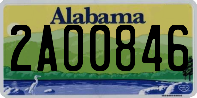 AL license plate 2AO0846