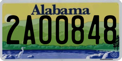 AL license plate 2AO0848