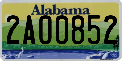 AL license plate 2AO0852
