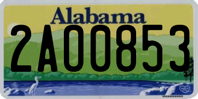 AL license plate 2AO0853