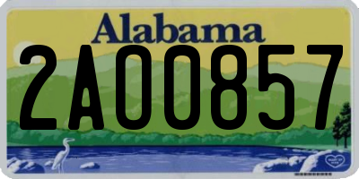 AL license plate 2AO0857