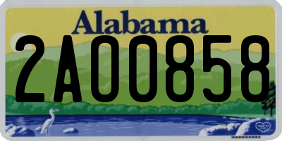 AL license plate 2AO0858