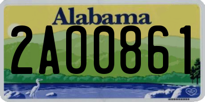 AL license plate 2AO0861