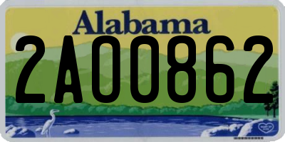 AL license plate 2AO0862