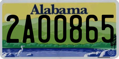 AL license plate 2AO0865