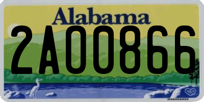 AL license plate 2AO0866