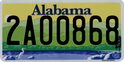 AL license plate 2AO0868