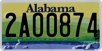 AL license plate 2AO0874