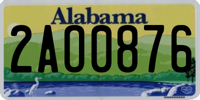 AL license plate 2AO0876