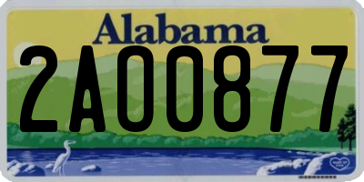 AL license plate 2AO0877