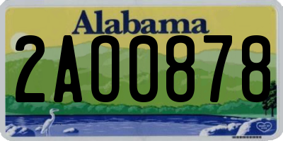 AL license plate 2AO0878