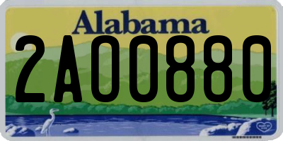 AL license plate 2AO0880