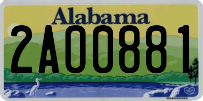 AL license plate 2AO0881