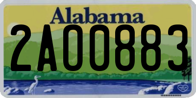 AL license plate 2AO0883