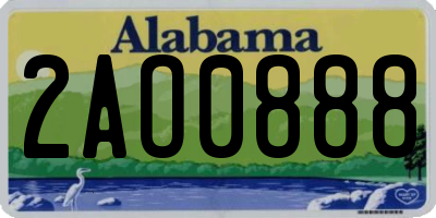 AL license plate 2AO0888