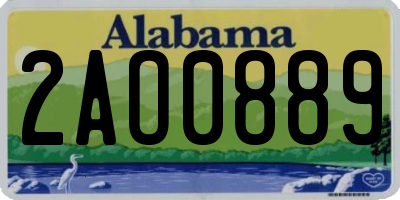 AL license plate 2AO0889