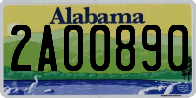 AL license plate 2AO0890