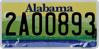 AL license plate 2AO0893