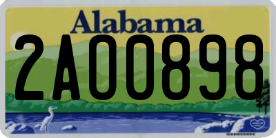 AL license plate 2AO0898