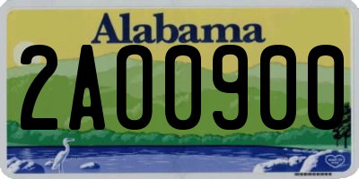 AL license plate 2AO0900
