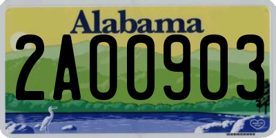 AL license plate 2AO0903