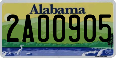 AL license plate 2AO0905