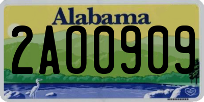 AL license plate 2AO0909