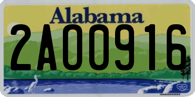 AL license plate 2AO0916
