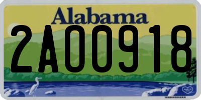 AL license plate 2AO0918