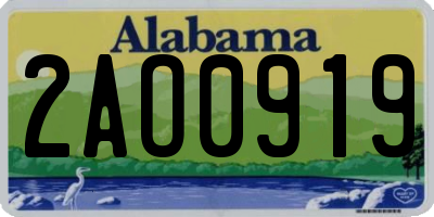 AL license plate 2AO0919