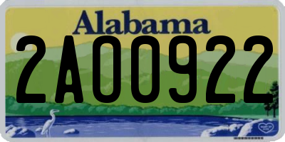 AL license plate 2AO0922
