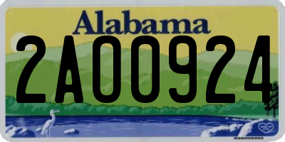 AL license plate 2AO0924