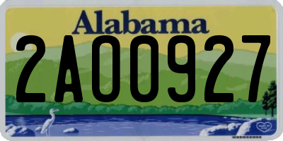 AL license plate 2AO0927