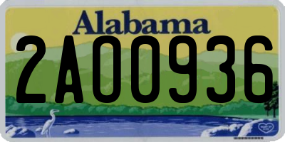AL license plate 2AO0936