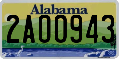 AL license plate 2AO0943