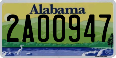 AL license plate 2AO0947