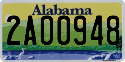 AL license plate 2AO0948