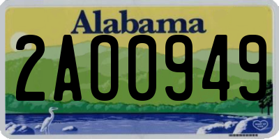 AL license plate 2AO0949