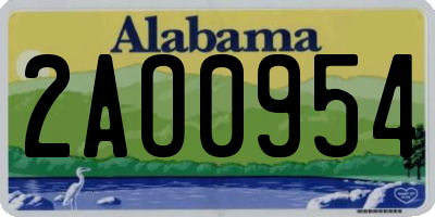 AL license plate 2AO0954