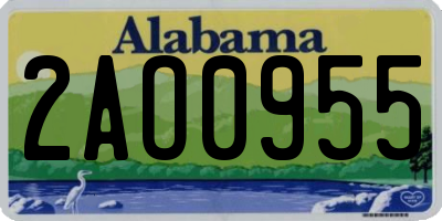 AL license plate 2AO0955