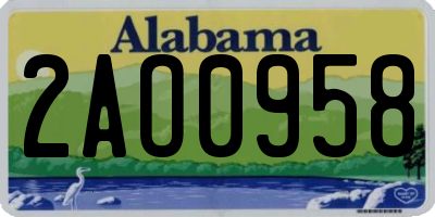 AL license plate 2AO0958