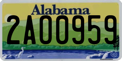AL license plate 2AO0959