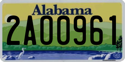 AL license plate 2AO0961