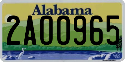 AL license plate 2AO0965