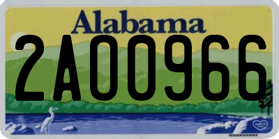 AL license plate 2AO0966