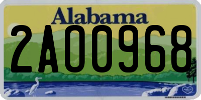 AL license plate 2AO0968