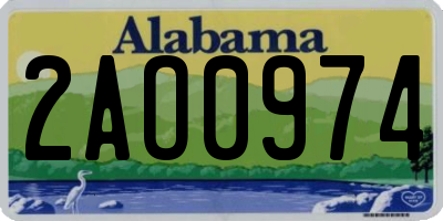 AL license plate 2AO0974