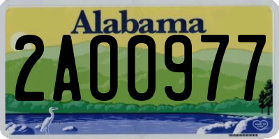 AL license plate 2AO0977