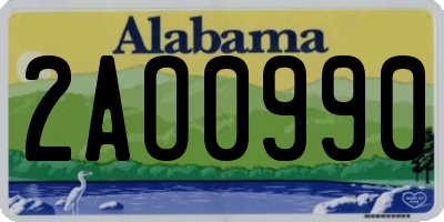 AL license plate 2AO0990