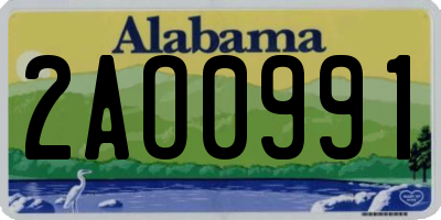 AL license plate 2AO0991